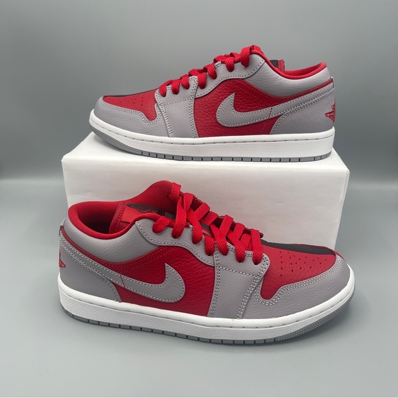 New Nike Air Jordan 1 Low SE Gym Red/Black/White/Cement Grey #Women's - Picture 5 of 16